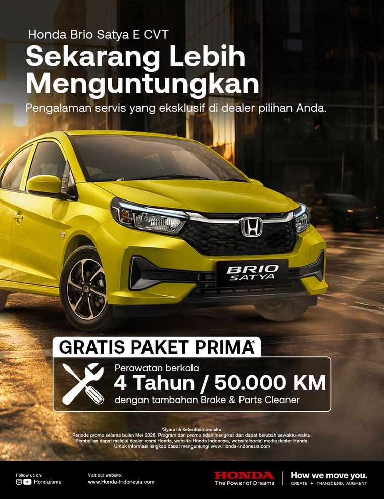 Honda Brio Satya E CVT - Sekarang Lebih Menguntungkan
